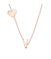Heart with V Silver Necklace SPE-5743